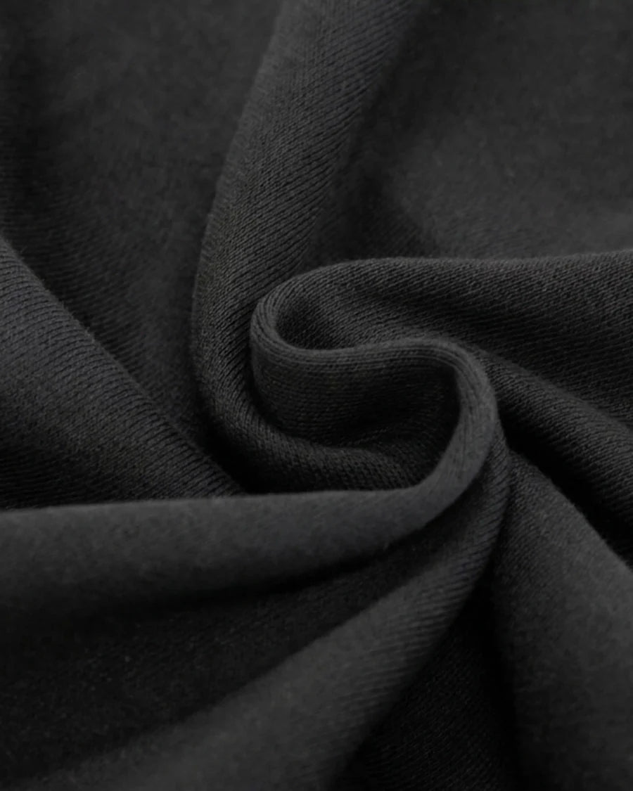 After Hours Hoodie: French terry fabric close-up