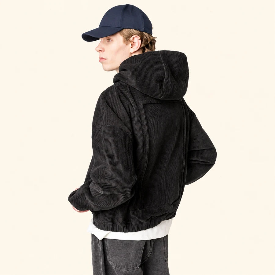 Onyx Hoodie: back and integrated panel
