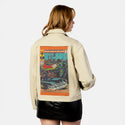 2dopeboyz patch on female atelier canvas jacket in tan