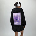 3amspells patch on female essential zip hoodie in after hours