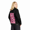 50yearsofhiphop patch on female og denim jacket in raven