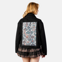 61cartoons patch on female atelier canvas jacket in nightfall