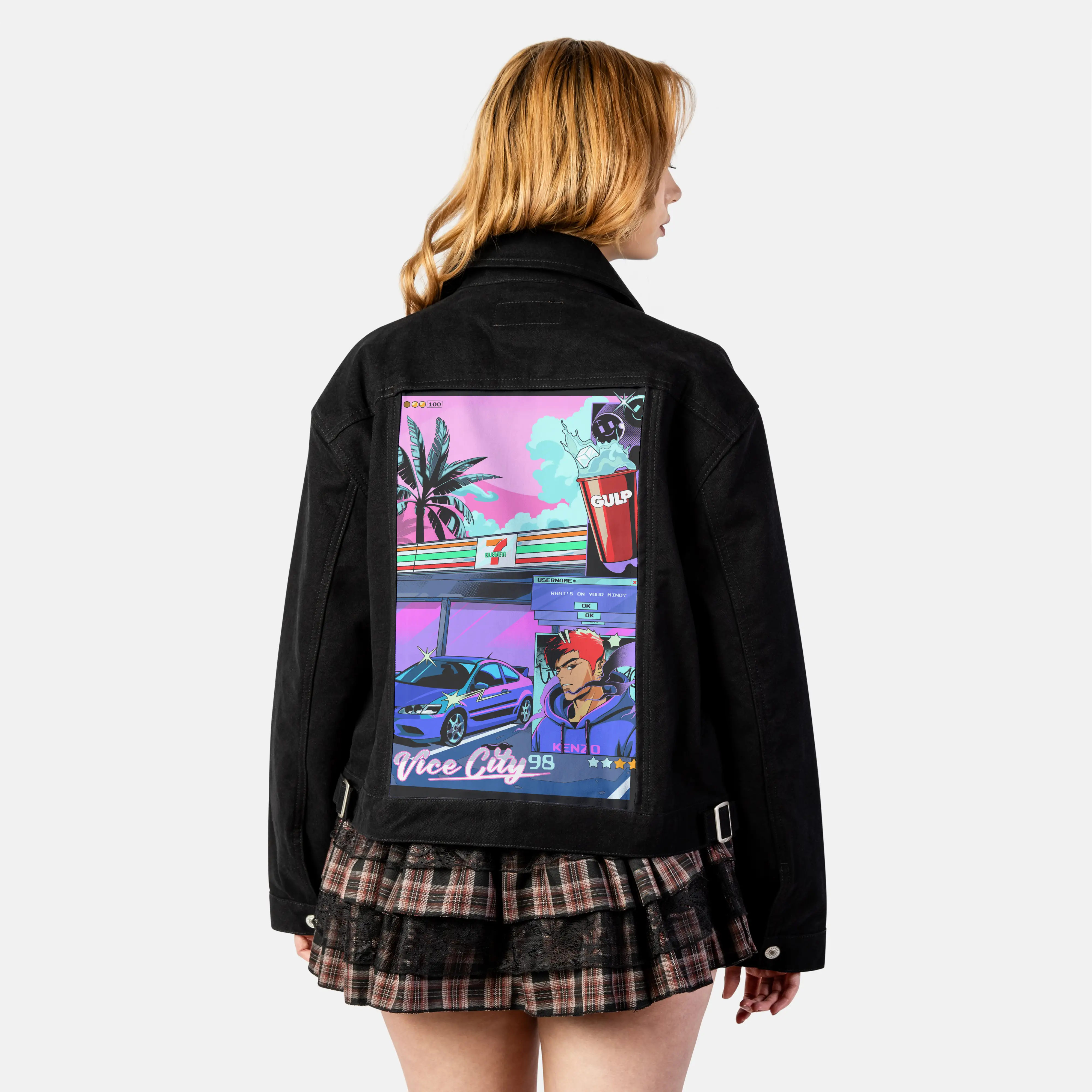 711night patch on female atelier canvas jacket in nightfall