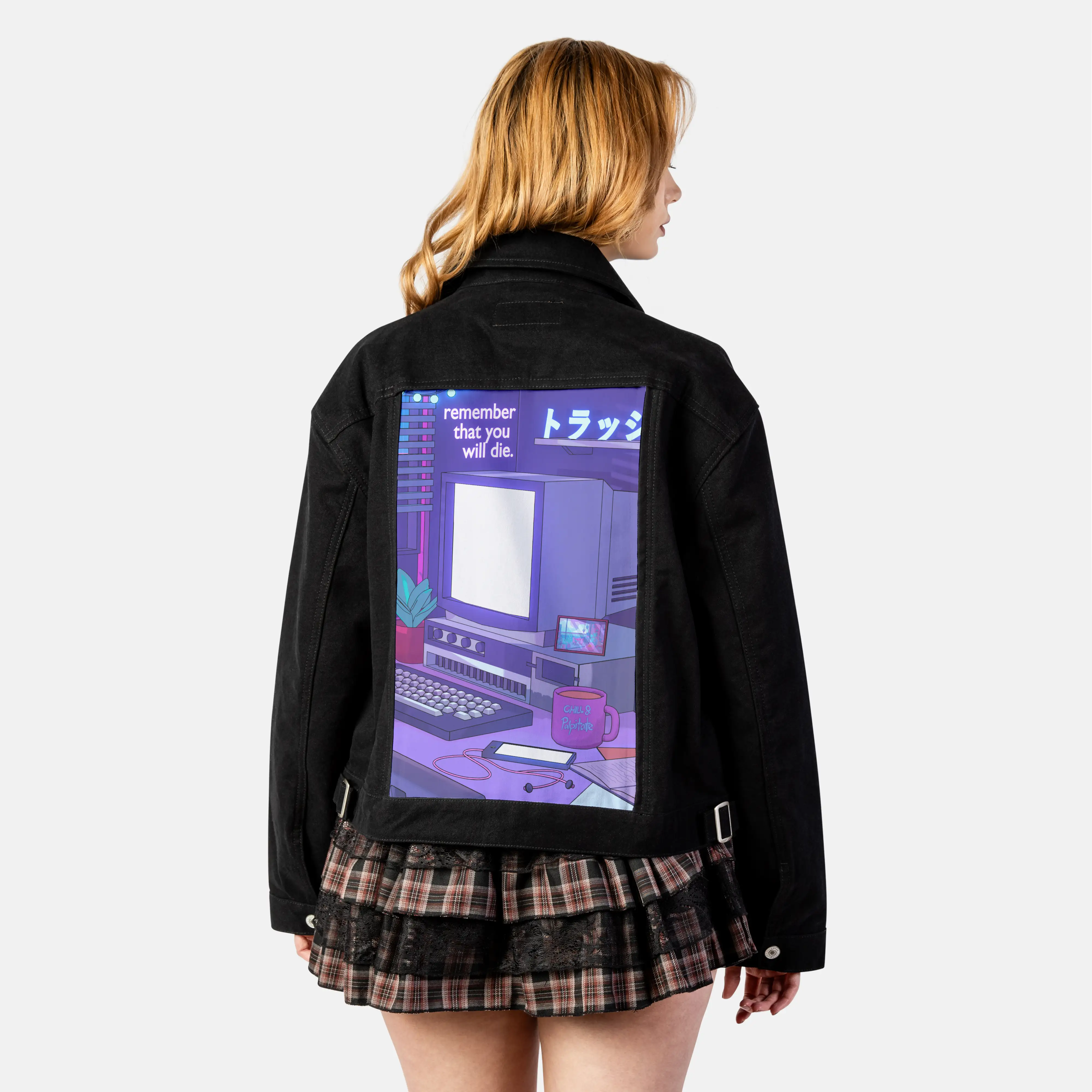 90spc patch on female atelier canvas jacket in nightfall
