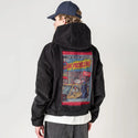 99problems patch on male retro cord hoodie in onyx