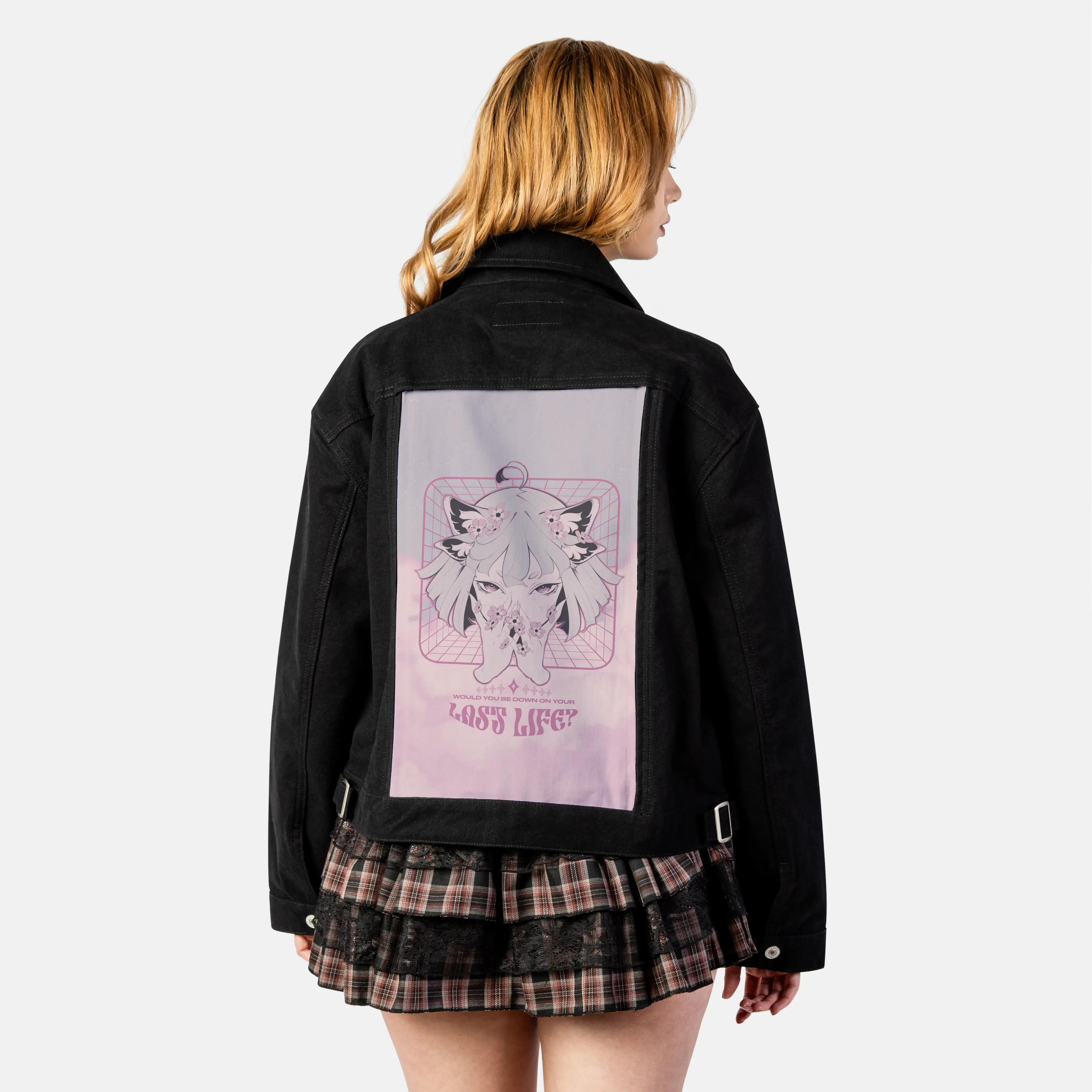 9lives patch on female atelier canvas jacket in nightfall