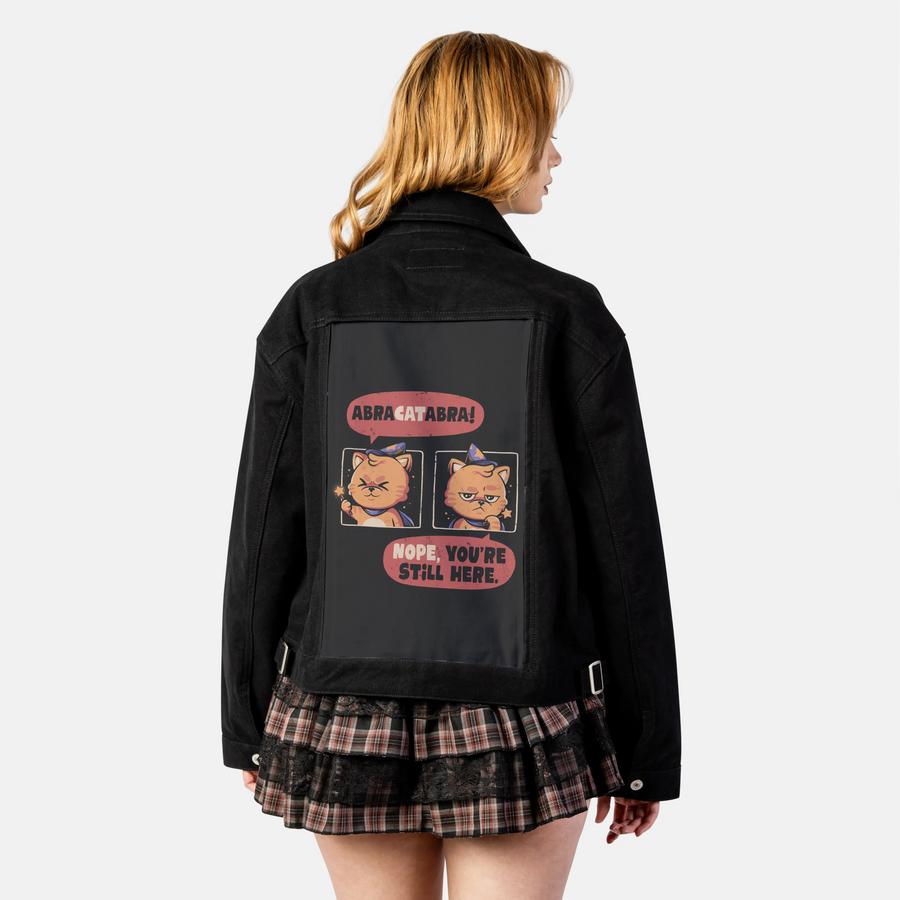 abracatabra patch on female atelier canvas jacket in nightfall