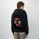 abracatabra patch on male essential zip hoodie in after hours