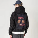 abracatabra patch on male retro cord hoodie in onyx