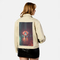 absolution patch on female atelier canvas jacket in tan