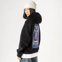 aceofwands patch on female retro cord hoodie in onyx