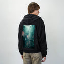 acidrain patch on male essential zip hoodie in after hours