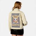 adultpanda patch on female atelier canvas jacket in tan