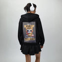 adultpanda patch on female essential zip hoodie in after hours