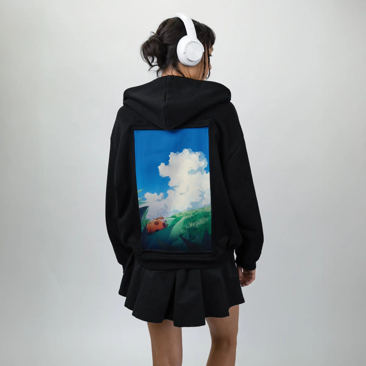 afternoon patch on female essential zip hoodie in after hours