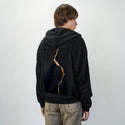 agate patch on male essential zip hoodie in after hours