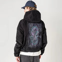 aheroesjourney patch on male retro cord hoodie in onyx