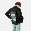 alienfeels patch on male og denim jacket in raven