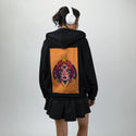 alleyesonme patch on female essential zip hoodie in after hours