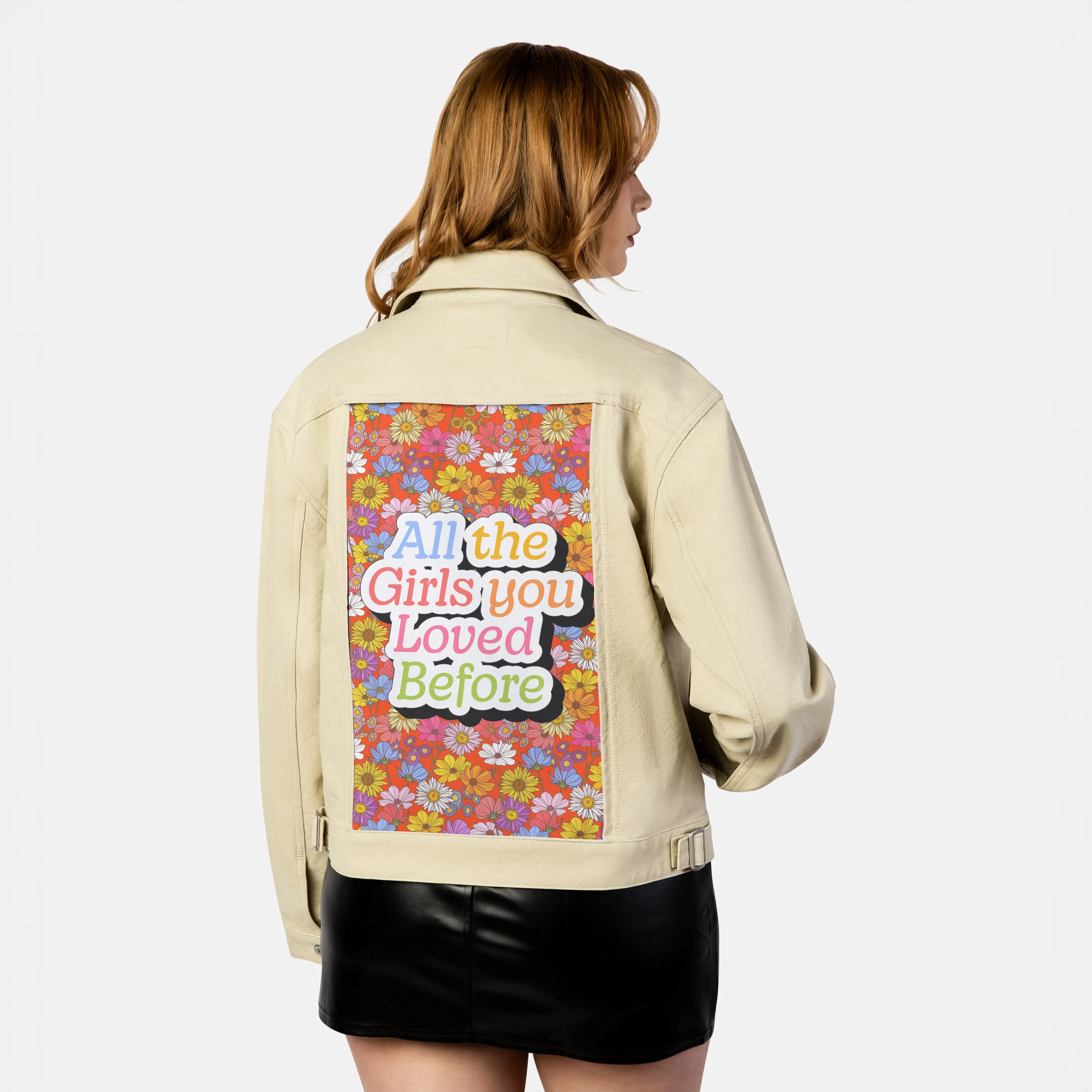 allthegirls patch on female atelier canvas jacket in tan