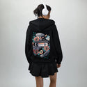 analogmemories patch on female essential zip hoodie in after hours