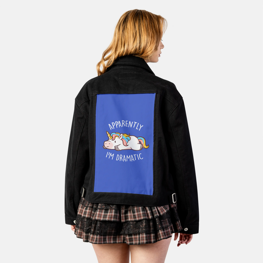 apparentlydramatic patch on female atelier canvas jacket in nightfall