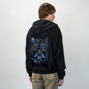 aquafuwolf patch on male essential zip hoodie in after hours