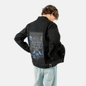 aquafuwolf patch on male og denim jacket in raven