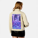 aquaticsummon patch on female atelier canvas jacket in tan