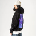 aquaticsummon patch on female retro cord hoodie in onyx