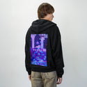aquaticsummon patch on male essential zip hoodie in after hours