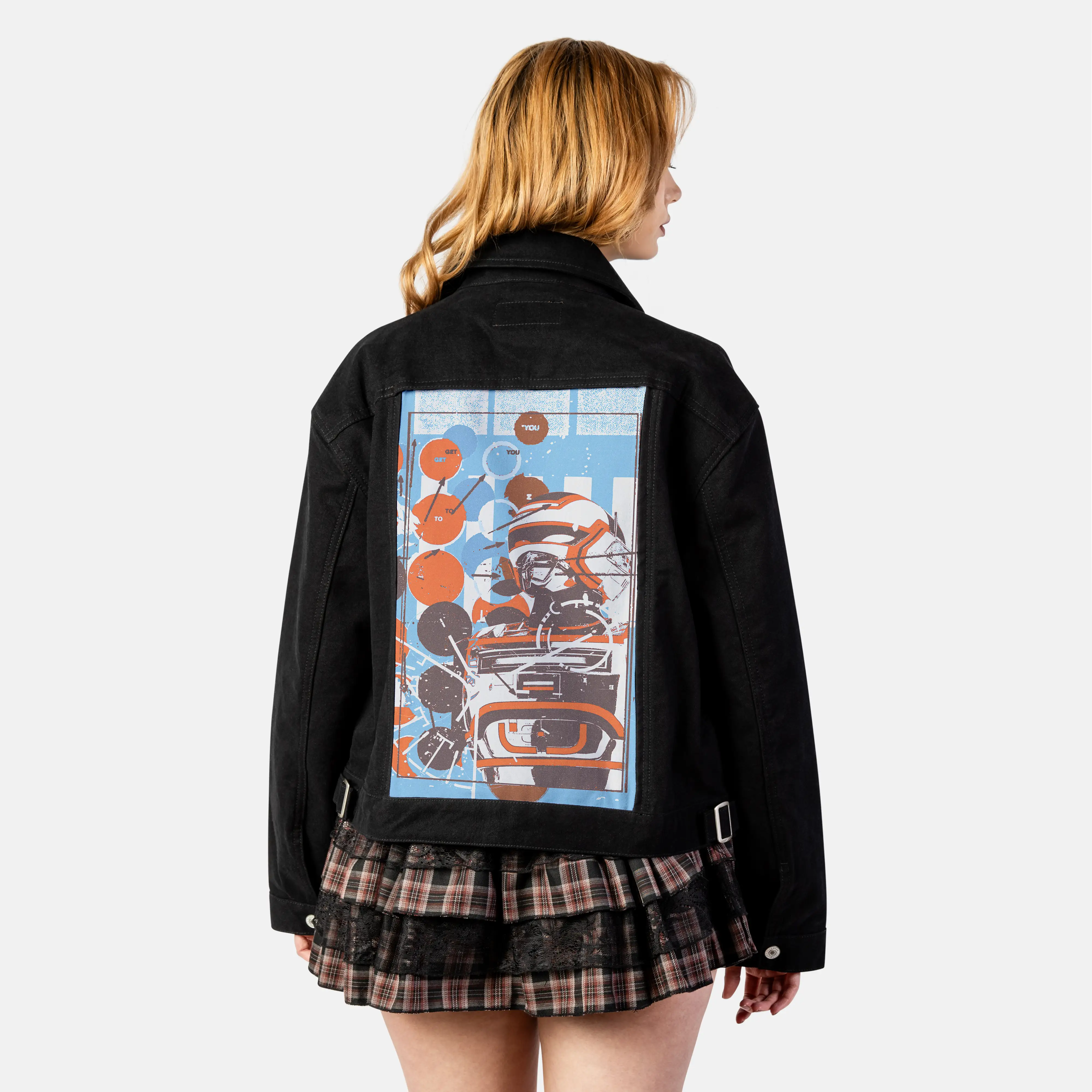 armor patch on female atelier canvas jacket in nightfall