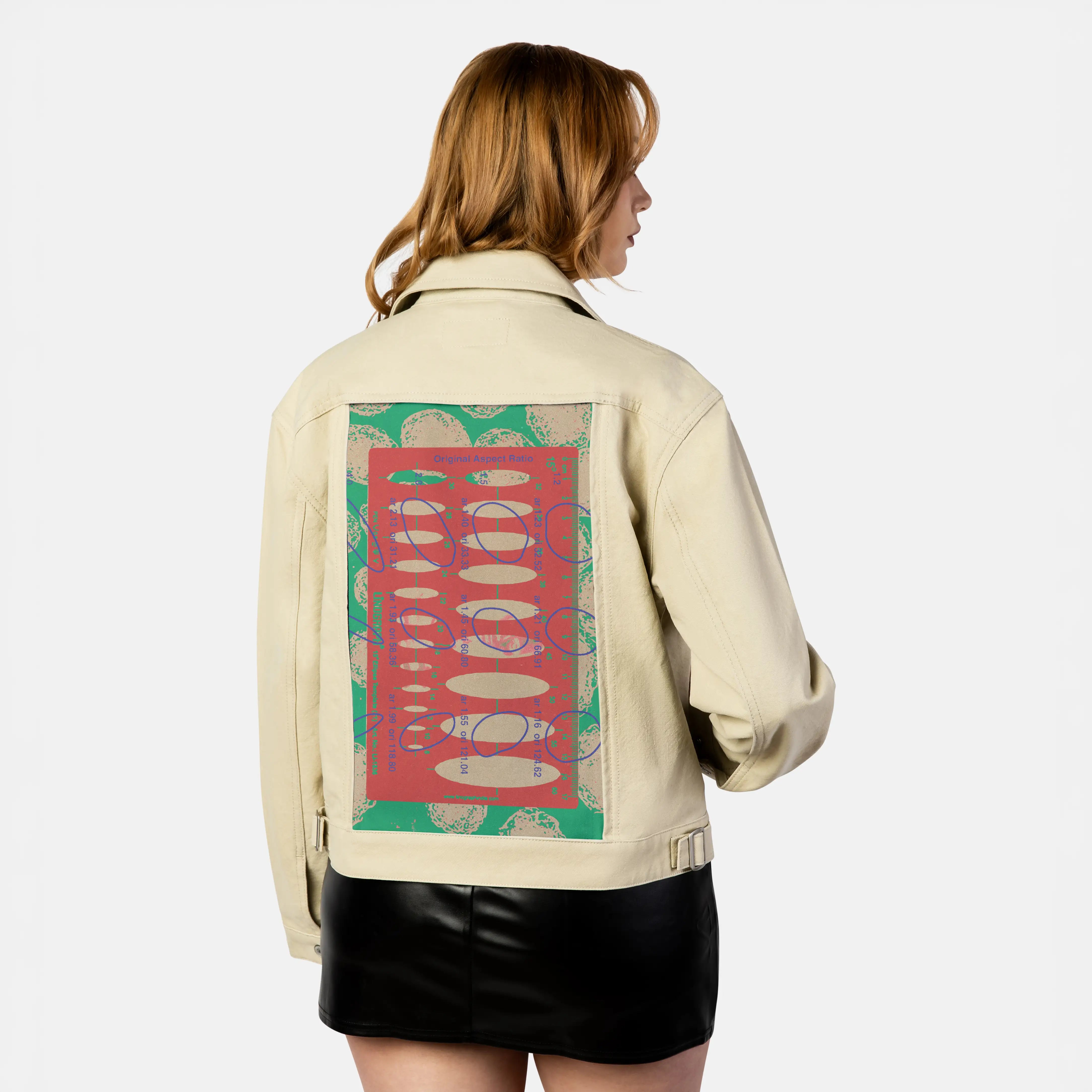 aspectratio patch on female atelier canvas jacket in tan