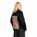 aspectratio patch on female og denim jacket in raven