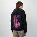astra patch on male essential zip hoodie in after hours
