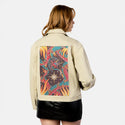 astraldemonsnake patch on female atelier canvas jacket in tan
