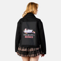 awesomeisexhausting patch on female atelier canvas jacket in nightfall