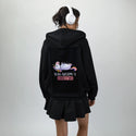 awesomeisexhausting patch on female essential zip hoodie in after hours