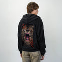 backscratcher patch on male essential zip hoodie in after hours