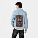 backscratcher patch on male og denim jacket in oceanside