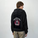 badvibesonly patch on male essential zip hoodie in after hours
