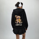 barkfree patch on female essential zip hoodie in after hours