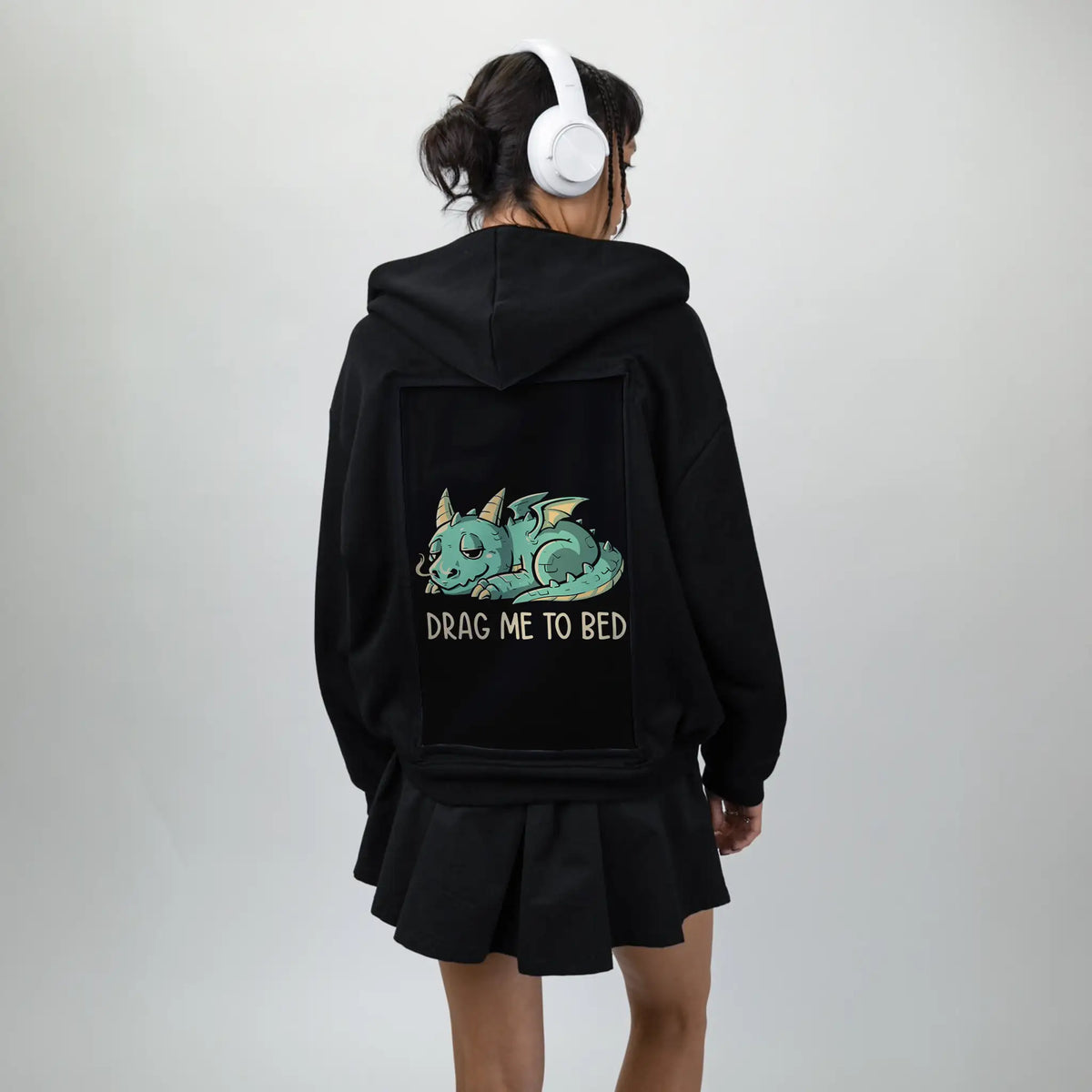 bedtime patch on female essential zip hoodie in after hours