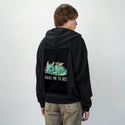 bedtime patch on male essential zip hoodie in after hours
