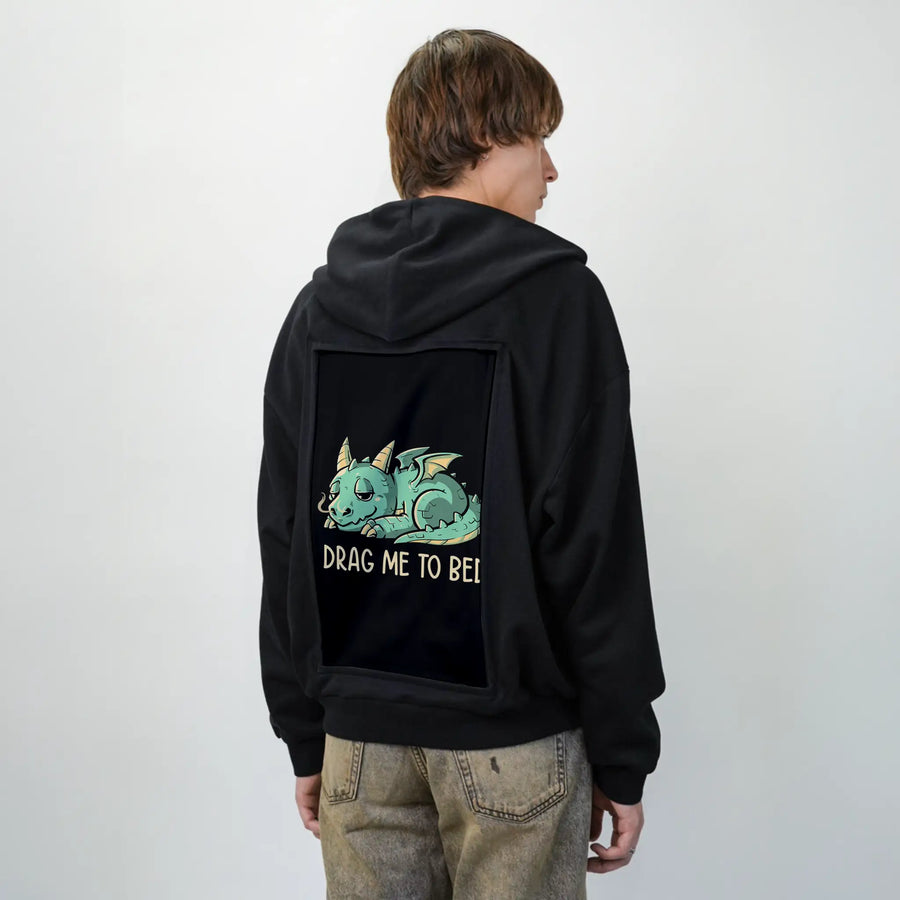 bedtime patch on male essential zip hoodie in after hours