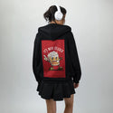 beeroclock patch on female essential zip hoodie in after hours