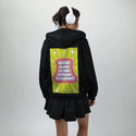 beingalive patch on female essential zip hoodie in after hours