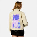 bemine patch on female atelier canvas jacket in tan