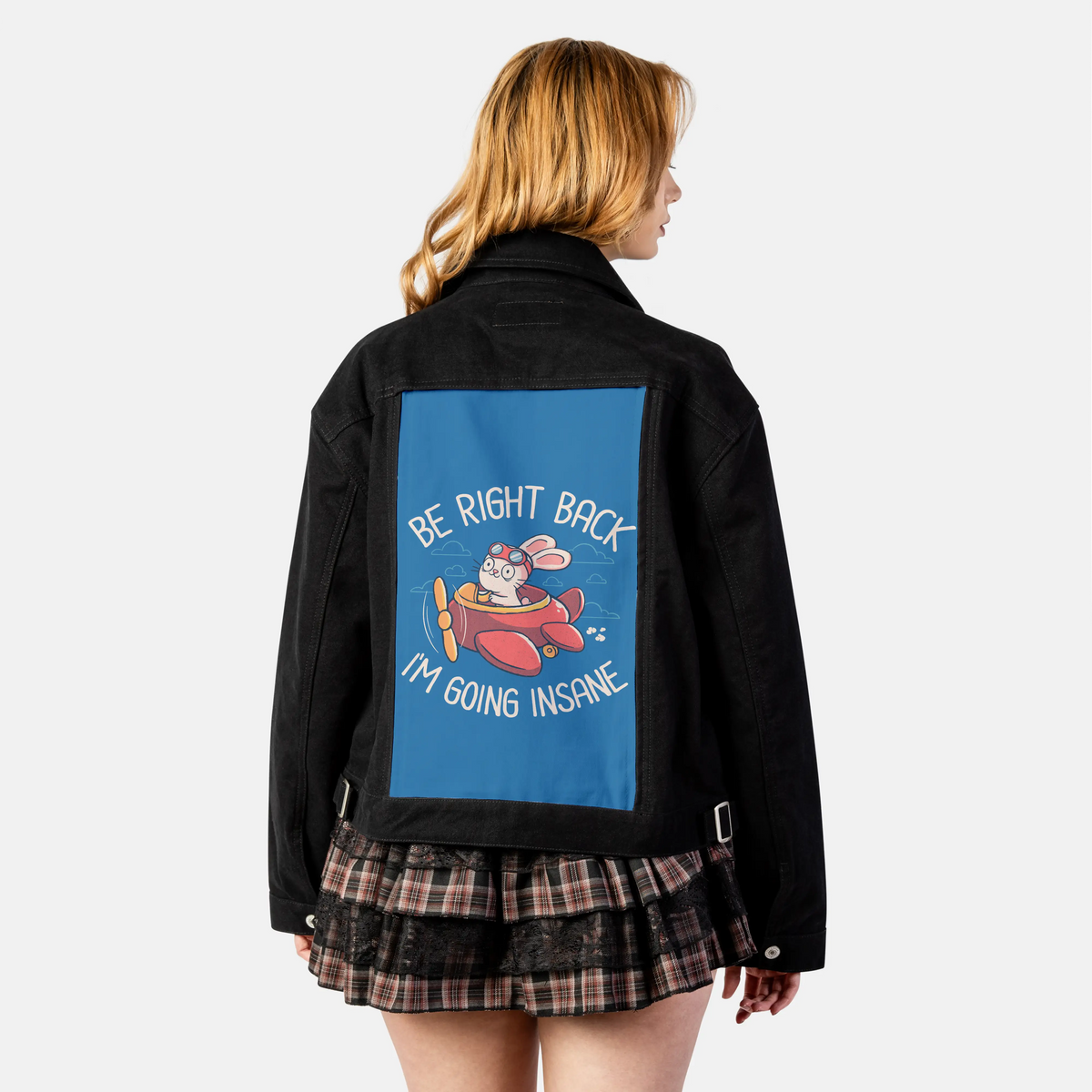 berightback patch on female atelier canvas jacket in nightfall