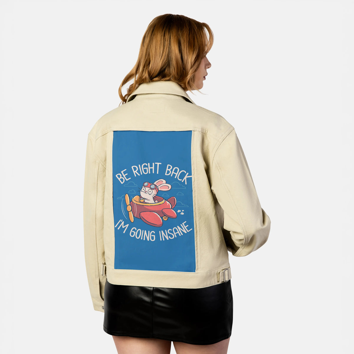 berightback patch on female atelier canvas jacket in tan